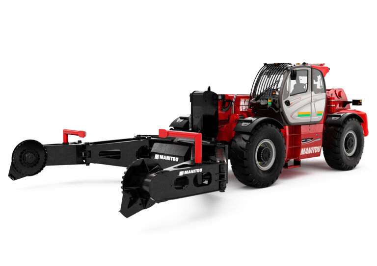 Manitou telehandler with handler attachment