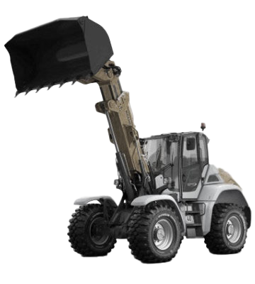 A Kramer wheel loader with bucket attachment. Rent one for your next festival on rentmas